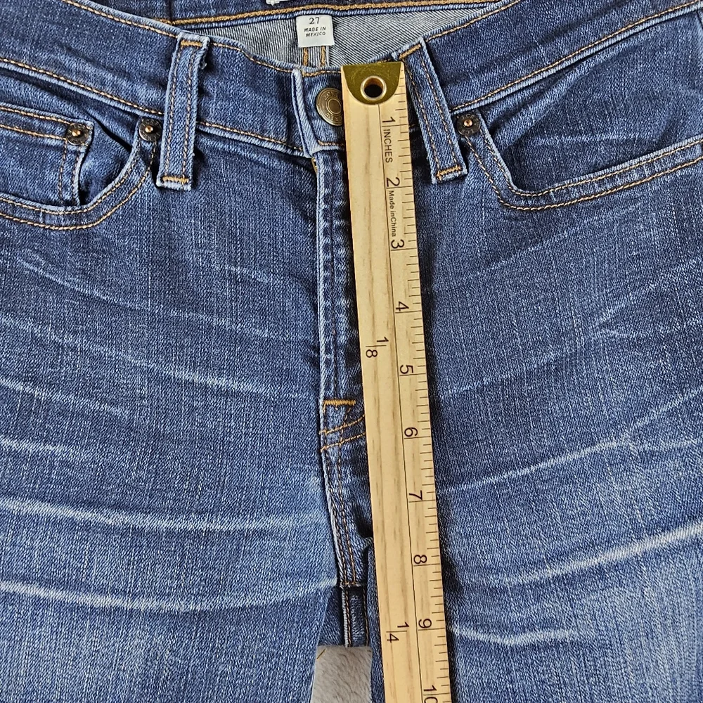 J. Crew Toothpick Ankle Blue Denim Jeans Womens Size 27 - Picture 5 of 12